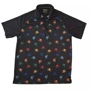 Men's TATTOO GOLF "Skull & Crossed Clubs" Polo Golf Shirt. Sz. Large.  NWOT